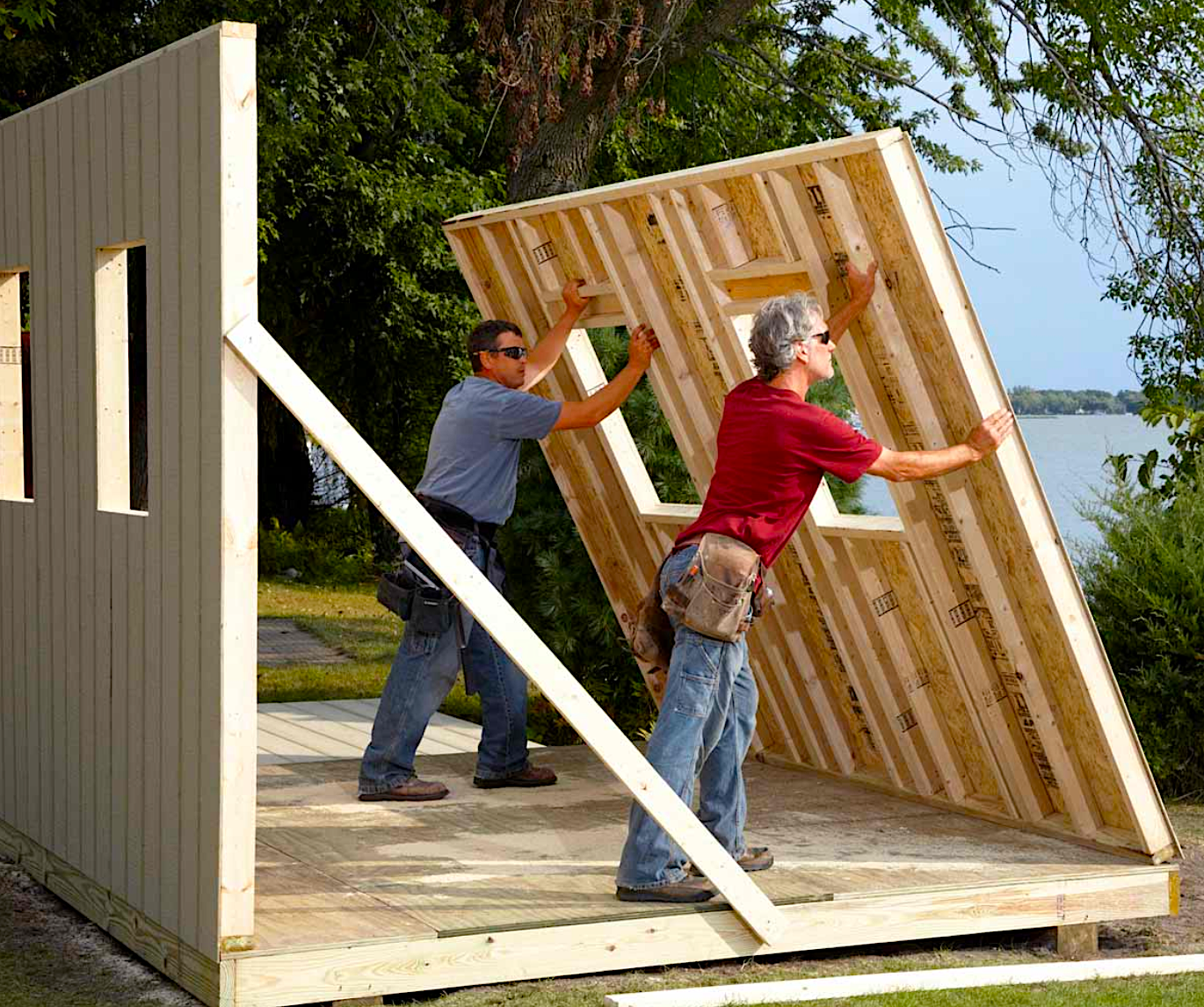 Shed Homes - How to Stick Frame Walls with Siding - Living-Off-Grid.com